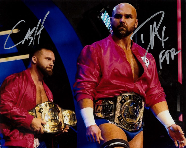 Highspots - FTR "AEW Tag Team Champions" Hand Signed 8x10 *inc COA*