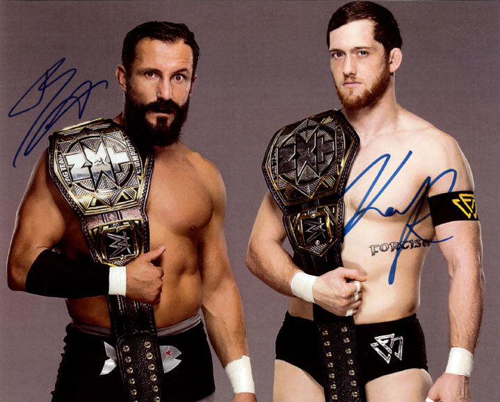 Highspots - Kyle O'Reilly & Bobby Fish "Belts on Shoulders" Hand Signed 8x10 *inc COA*