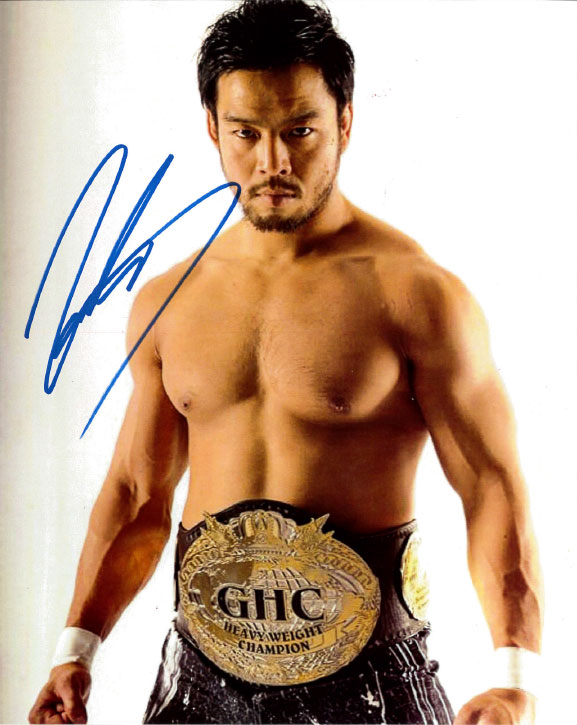 Highspots - Kenta "GHC Heavyweight Champion" Hand Signed 8x10 Photo *inc COA*