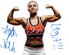 Highspots - Leyla Hirsch "Double Biceps Pose" Hand Signed 8x10 Photo *inc COA*