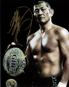 Highspots - Minoru Suzuki "GHC Champion" Hand Signed 8x10 *inc COA*