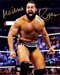 Highspots -  Rusev "In Ring" Hand Signed 8x10 Photo *inc COA*