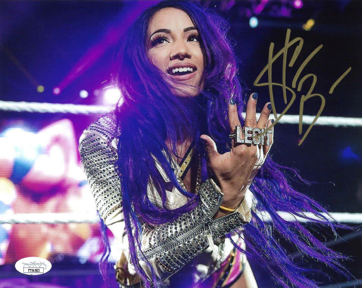 Highspots - Sasha Banks "Purple Hair" Hand Signed 8x10 *inc COA*