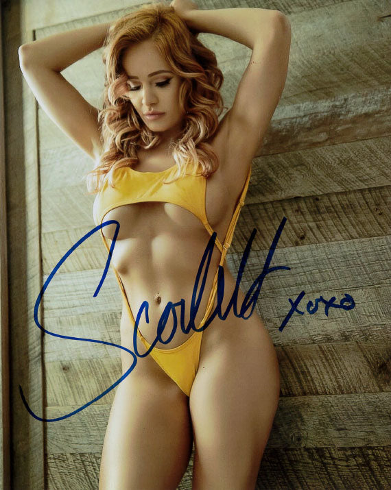 Highspots - Scarlett Bordeaux "Yellow Bikini Pose" Hand Signed 8x10 *inc COA*