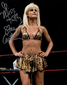 Highspots - Stacy Miss Kitty Carter "In Ring Pose" Hand Signed 8x10 Photo *inc COA*