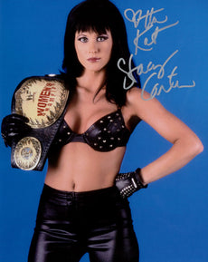 Highspots - Stacy The Kat Carter "WWF Women's Champion" Hand Signed 8x10 Photo *inc COA*