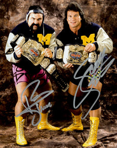 Highspots - Steiner Brothers "WWF Tag Team Champions Full Pose" Hand Signed 8x10 *Inc COA*