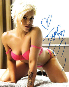 Highspots - Taya Valkyrie "Pink Lingerie" Hand Signed 8x10 Photo *inc COA*