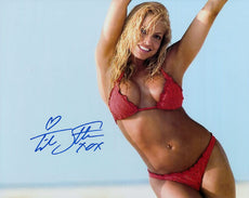 Highspots - Trish Stratus "Red Bikini" Hand Signed 8x10 Photo *inc COA*