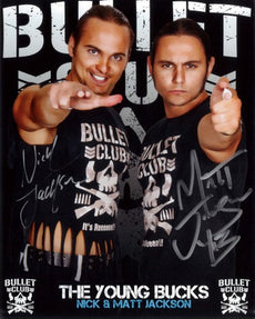 Highspots - The Young Bucks "Bullet Club" Hand Signed 8x10 Photo *inc COA*