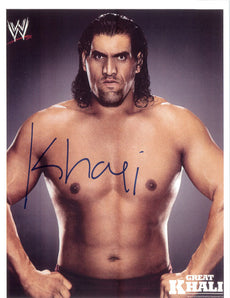 Highspots - Great Khali "Promo Pose" Hand Signed A4 *Inc COA*