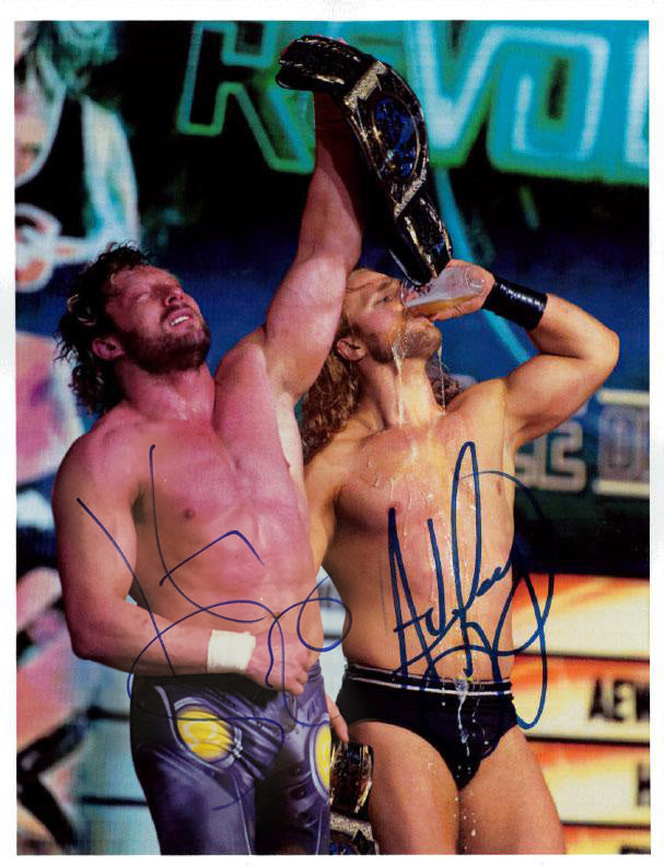 Highspots - "Hangman" Page & Kenny Omega "Last Call" Hand Signed A4 *inc COA*