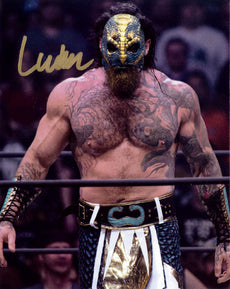 Highspots - Luchasaurus of Jurassic Express "In Ring Action Shot" Hand Signed 8x10 *inc COA*