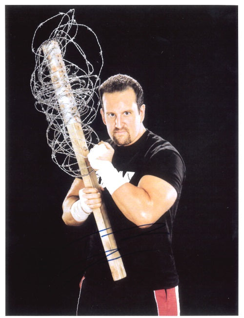 Highspots - Tommy Dreamer "Barbed Wire Bat" Hand Signed A4 *Inc COA*