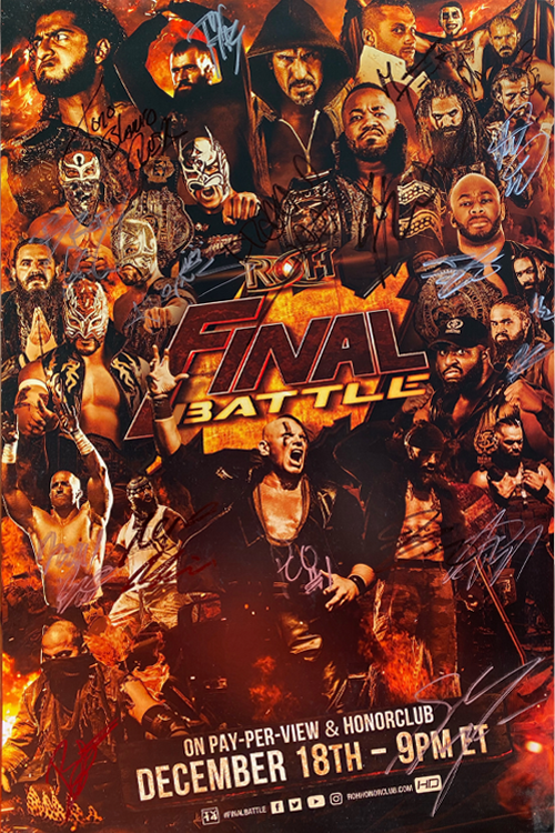 ROH - Final Battle 2020 Signed 11x17 Poster (20 Autographs)