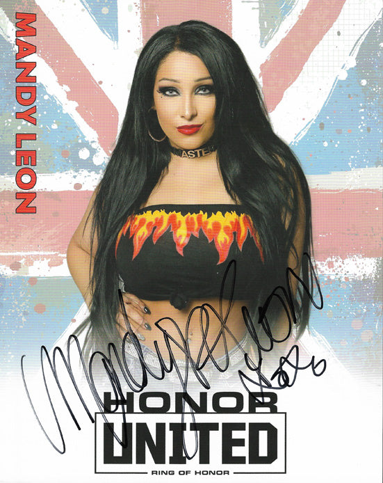 ROH - Mandy Leon Autographed Honor United 2019 8x10