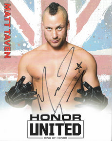 ROH - Matt Taven Autographed Honor United 2019 8x10