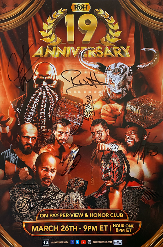 ROH - 19th Anniversary Show Signed 11x17 Poster (7 Autographs)