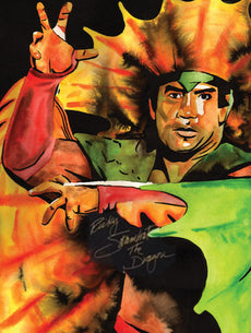 Rob Schamberger - Ricky "The Dragon" Steamboat Hand Signed 24" x 18" Poster *inc COA*