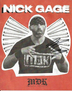 WC - Nick Gage Hand Signed 8x10