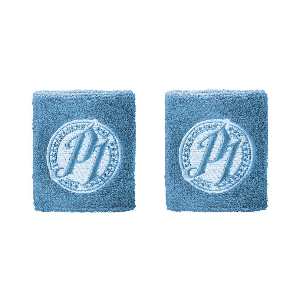 WWE AJ Styles "Phenomenal One" Carolina Blue Wristbands & Elbow Pad WrestlingStore.co.uk
