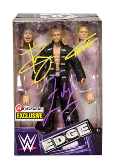 WWE Mattel Elite Ringside Exclusive 3 in 1 Edgeheads (Edge, Hawkins & Ryder) Hand Signed Figure  *Inc COA*