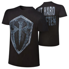 WWE - Roman Reigns "Hit Hard, Hit Often Metallic Logo" Authentic T-Shirt