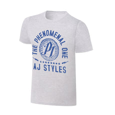 WWE - AJ Styles "The Phenomenal One" Grey Vintage T-Shirt